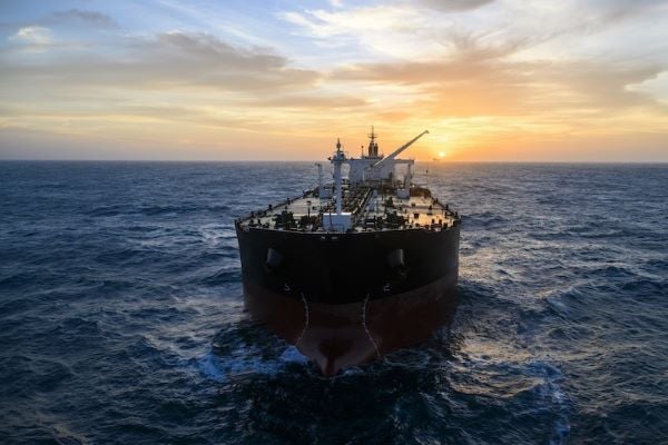 large boat on ocean