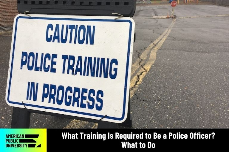 training-for-police-officers police training in progress sign
